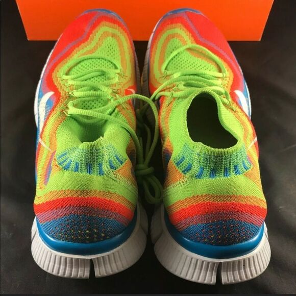 Nike Flyknit Free 5.0 🌈 rainbow men’s 8 US 41 EUR multicolor 7 UK rare tiem - Picture 3 of 13